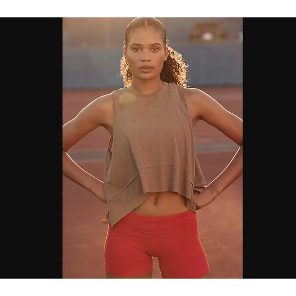 FP Movement Free People Tempo Tank in Moonrock Brown Womens Sz Medium - Picture 1 of 7